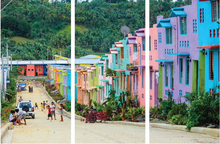 Colorful hillside houses